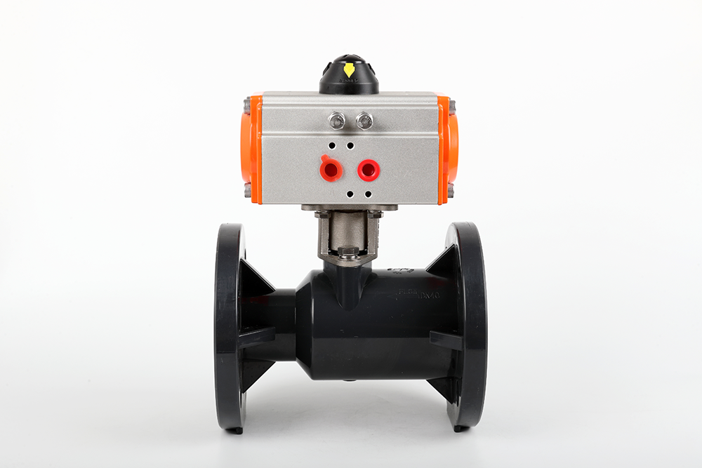 清水气动法兰一体球阀